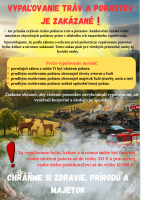 Vypaľovanie tráv a porastov je zakázané !